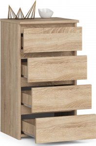 Fabryka Mebli Akord Komoda CL4 40 cm 4 szuflady - dąb sonoma 2