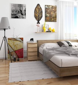 Fabryka Mebli Akord Komoda CL4 40 cm 4 szuflady - dąb sonoma 4