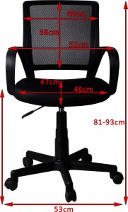 Krzesło biurowe Fabryka Mebli Akord Fotel dziecięcy FD-6 materiałowy - Biały-Czarny 2