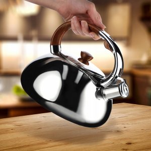 Kadax Czajnik Na Gaz Z Gwizdkiem Stalowy 2,5L Srebrny 7