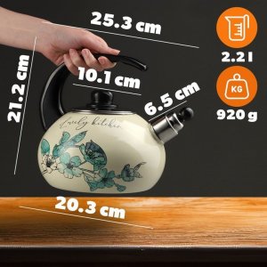 Kadax KADAX Czajnik Emaliowany 2,2L Indukcja Gaz Gwizdek 5