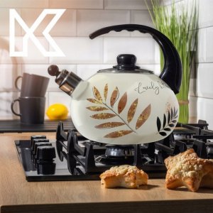Kadax KADAX Czajnik Emaliowany 2,2L Indukcja Gaz Gwizdek 2