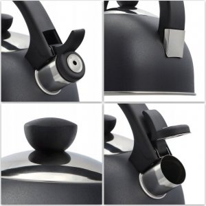 Kadax Czajnik Na Gaz Indukcja Z Gwizdkiem Stalowy 1,7L 3