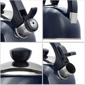 Kadax Czajnik Na Gaz Indukcja Z Gwizdkiem Stalowy 1,7L 3