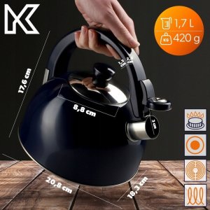 Kadax Czajnik Na Gaz Indukcja Z Gwizdkiem Stalowy 1,7L 5