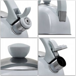 Kadax Czajnik Na Gaz Indukcja Z Gwizdkiem Stalowy 1,7L 3