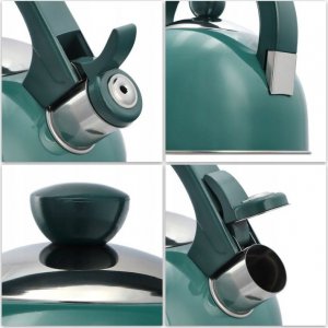 Kadax Czajnik Na Gaz Indukcja Z Gwizdkiem Stalowy 1,7L 3