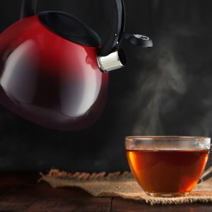 Kadax Czajnik Na Gaz Indukcję Z Gwizdkiem Czerwony 2,6L 2