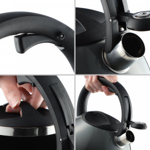 Kadax Czajnik Na Gaz Indukcję Z Gwizdkiem Szary 2,6L 6