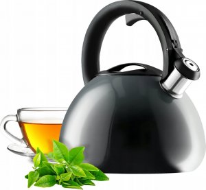 Kadax Czajnik Na Gaz Indukcję Z Gwizdkiem Szary 2,6L 10