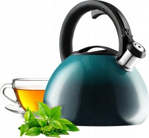 Kadax Czajnik Na Gaz Indukcję Z Gwizdkiem Zielony 2,6L 11