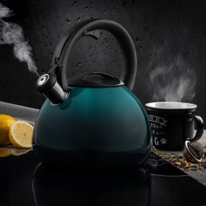 Kadax Czajnik Na Gaz Indukcję Z Gwizdkiem Zielony 2,6L 2