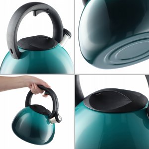 Kadax Czajnik Na Gaz Indukcję Z Gwizdkiem Zielony 2,6L 5