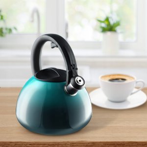 Kadax Czajnik Na Gaz Indukcję Z Gwizdkiem Zielony 2,6L 7