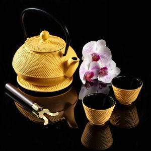 Kadax Czajnik Żeliwny Zestaw Zaparzacz Czarki Do Herbaty 2