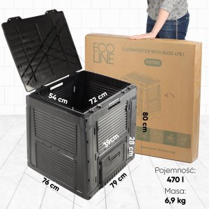 Kadax Keter Kompostownik Ogrodowy 470 L Z Podstawką Eko 2