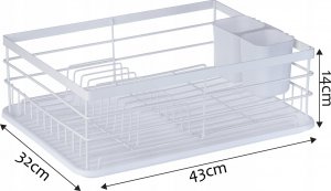 Kadax Suszarka Do Naczyń Ociekacz Na sztućce Taca Biała 6