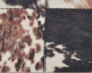 vidaXL Dywanik kuchenny, wzór bydlęcej skóry, 45x150 cm, aksamitny 4