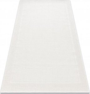 Dywany Łuszczów Dywan TIMO 5979 SZNURKOWY SIZAL outdoor ramka biały, 60x100 cm 1