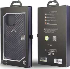Audi Audi Carbon Fiber iPhone 13 Pro Max 6.7" czarny/black hardcase AU-TPUPCIP13PM-R8/D2-BK 5