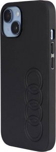Audi Synthetic Leather iPhone 14 6.1 czarny/hardcase AU-TPUPCIP14-TT/D1-BK 3