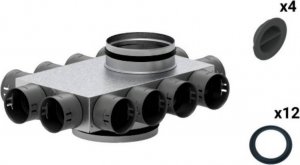 SpiroFlex Skrzynka rozdzielcza przelotowa 12-8x75/200 izolowana VENT CLEAR zestaw Spiroflex SX-WS12X75/200SRPZ 1