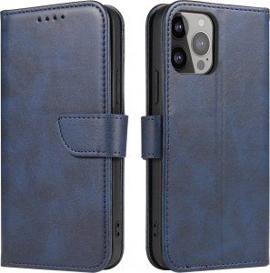 Hurtel Etui portfel z klapką podstawką do iPhone 15 Pro Max Magnet Case - niebieskie 1