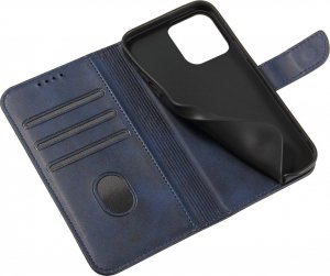 Hurtel Etui portfel z klapką podstawką do iPhone 15 Pro Max Magnet Case - niebieskie 6