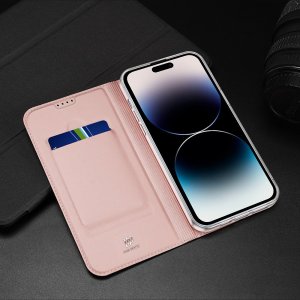 Dux Ducis Etui do iPhone 15 Pro Max pokrowiec z klapką i portfelem Dux Ducis Skin Pro - czarne 16