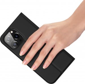 Dux Ducis Etui do iPhone 15 Pro Max pokrowiec z klapką i portfelem Dux Ducis Skin Pro - czarne 6