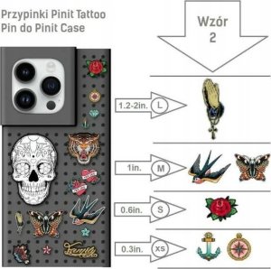 Pinit Zestaw Etui Pinit Dynamic + Sports Pin iPhone 14 6.1" czarny/black wzór 1 5