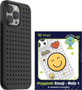 Pinit Zestaw Etui Pinit Dynamic + Emoji Pin iPhone 14 Pro 6.1" czarny/black wzór 1 2