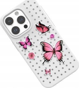 Pinit Zestaw Etui Pinit Dynamic + Flower/ Butterfly Pin iPhone 14 6.1" czarny/black wzór 1 4