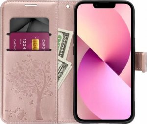 OEM WYP KABURA MEZZO BOOK DO XIAOMI MI 11 LITE 5G / MI 11 LITE LTE ( 4G ) / MI 11 LITE NE DRZEWO ZŁOTY RÓŻ 6