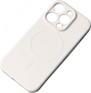 Hurtel Silikonowe magnetyczne etui iPhone 13 Pro Silicone Case Magsafe - beżowe 1