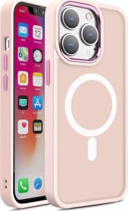 Hurtel Pancerne magnetyczne etui iPhone 14 Pro Max MagSafe Color Matte Case - różowe 1