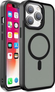 Hurtel Pancerne magnetyczne etui iPhone 14 Pro Max MagSafe Color Matte Case - czarne 1