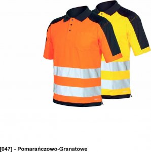 INDUSTRIAL STARTER IS-08190 - Lekka i praktyczna koszulka odblaskowa POLO - Pomarańczowo-Granatowe 3XL 1