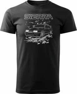 Topslang Koszulka z samochodem Ford Sierra RS 500 z Fordem Sierra RS 500 cosworth męska czarna XXL 1