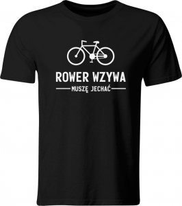 GiTees Rower wzywa, muszę jechać, Koszulka męska z nadrukiem, czarna, roz. XL 1