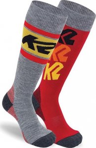 K2 Skarpety K2 ALL ROUND JUNIOR 2 PAIRS PACK Grey/Yellow/Red+Red grey 2020 1