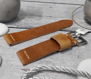 JVD Skórzany pasek do zegarka 18 mm R41110-18 jasnobrązowy 2