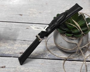 JVD Skórzany pasek do zegarka 12 mm R41301-12 czarny 3