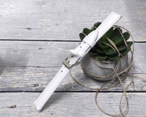 JVD Skórzany pasek do zegarka 12 mm R41304-12 biały 3