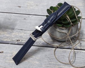 JVD Skórzany pasek do zegarka 12 mm R41309-12 niebieski 3