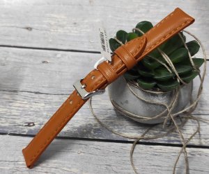 JVD Skórzany pasek do zegarka 12 mm R41310-12 jasnobrązowy 3