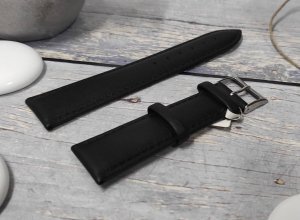 JVD Skórzany pasek do zegarka 18 mm R41401-18 czarny 2