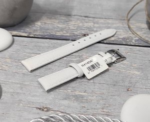 JVD Skórzany pasek do zegarka 14 mm R41404-14 biały 2