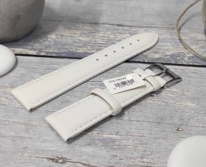 JVD Skórzany pasek do zegarka 18 mm JVD R41404-18 biały 2