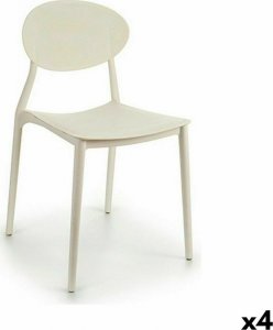 Gift Decor Krzesło do Jadalni Biały Plastikowy 41 x 81 x 49 cm (4 Sztuk) 1